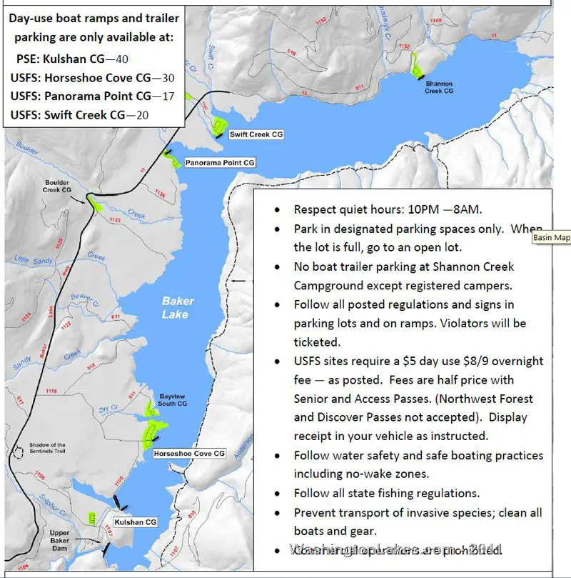 Baker Lake Depth Chart