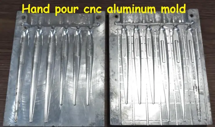 CNC Machined Swimbait Lure Fishing Aluminum Mold, CNC Machining