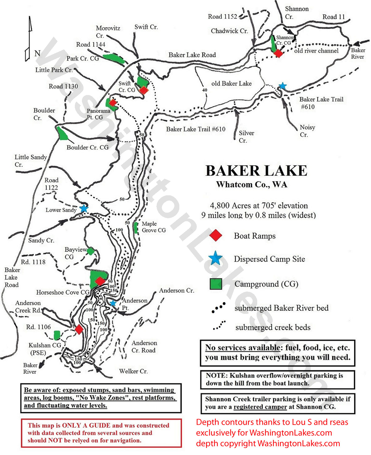 map of quesnel lake and mount polley mine site shading