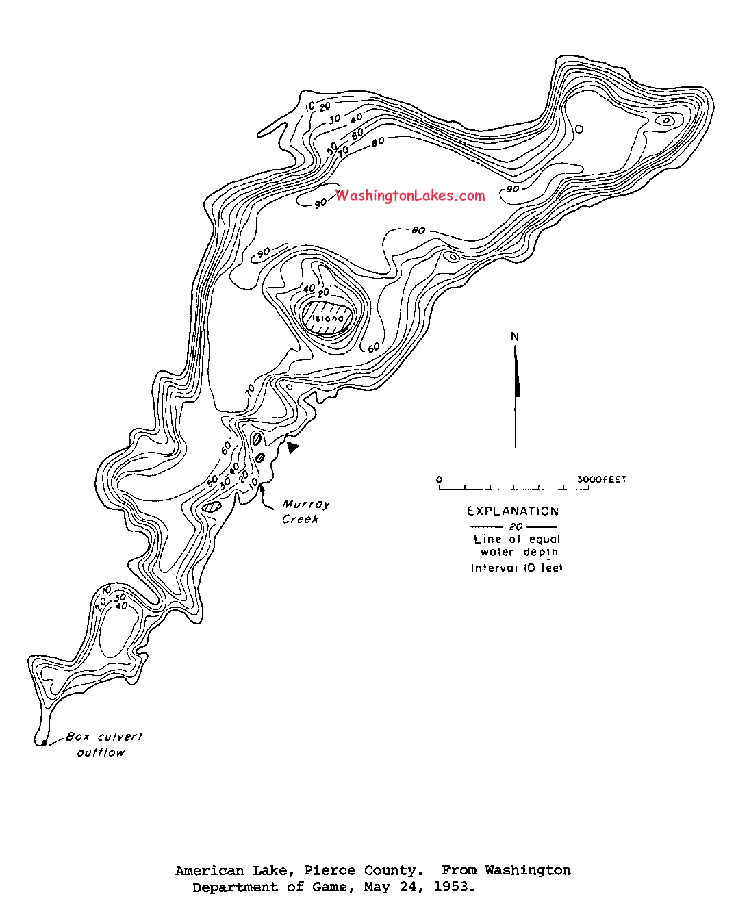 Banks Lake Depth Chart